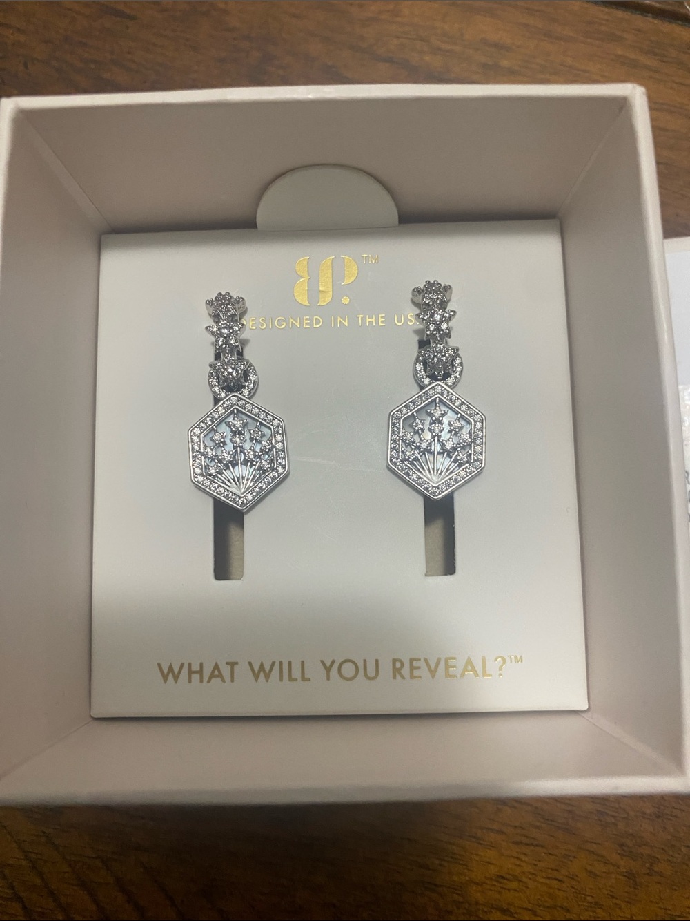 Bomb Party Halo Earrings - Genuine White Mother of Pearl - Rhodium Plating